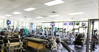 cardio machines in a fitness facility